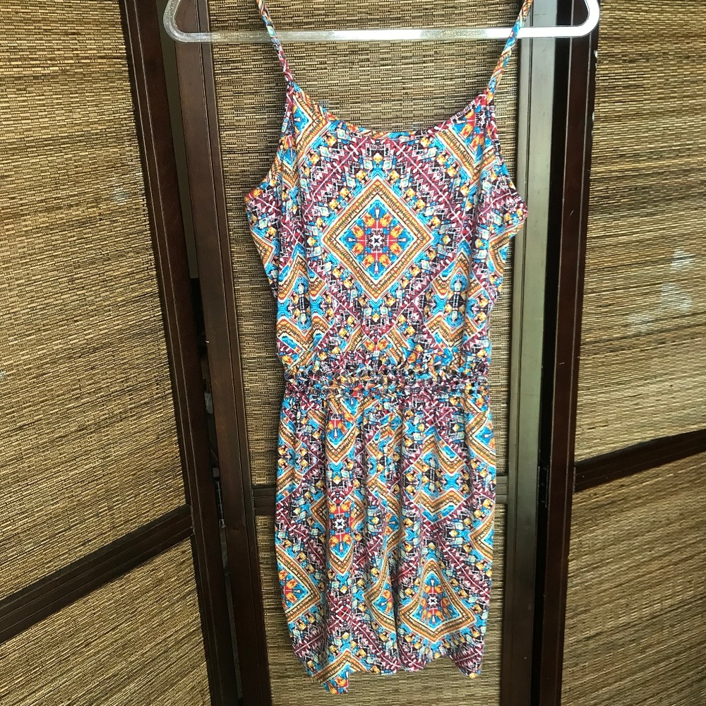 Xhilaration Tribal Print Spaghetti Strap Romper
